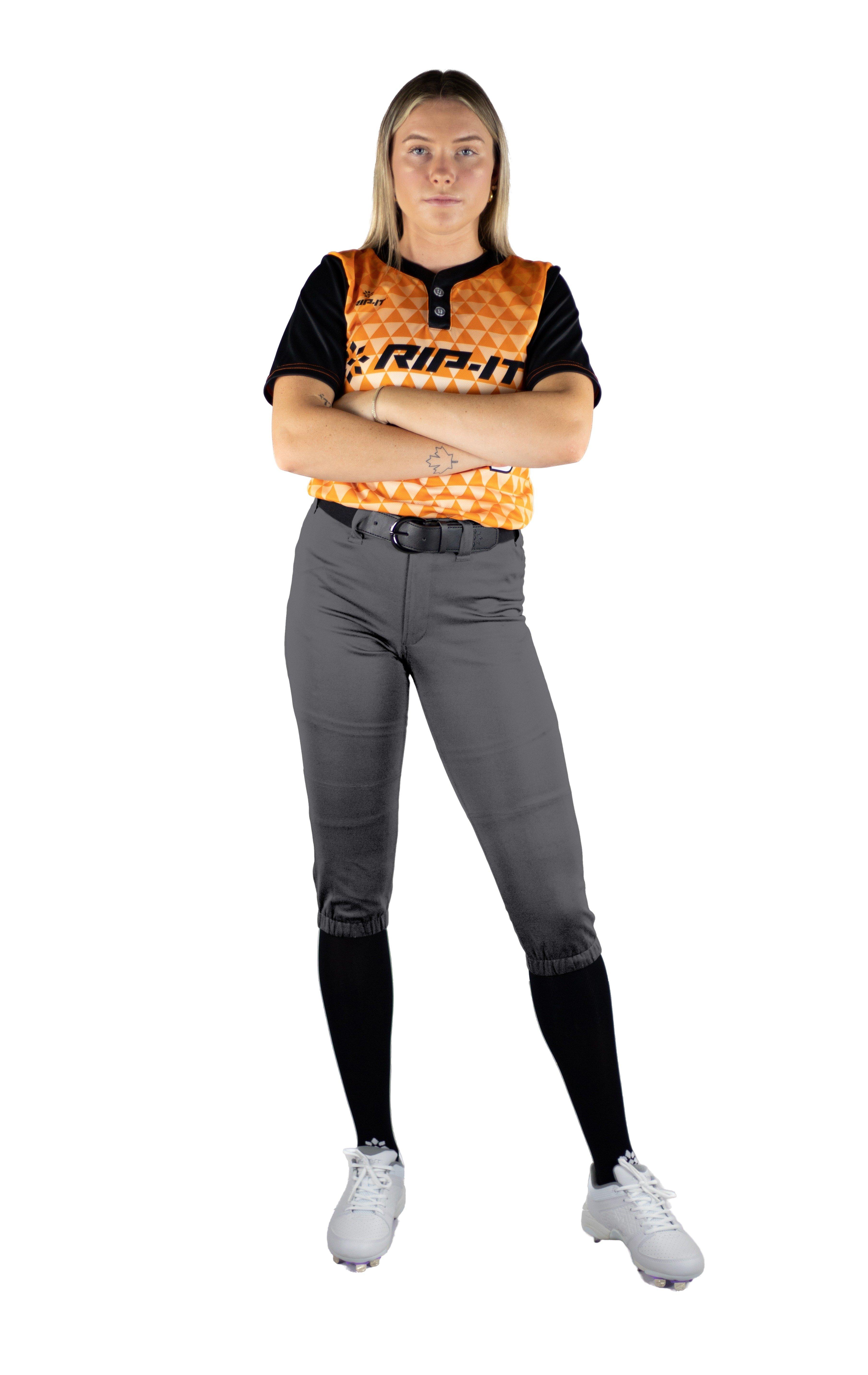 RIP-IT Women's Revolution Straight Softball Pants - Grey